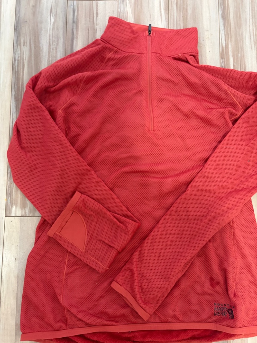 Mountain Hardwear Red Women's Quarter-Zip Fleece Pullover